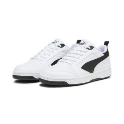 Sneakersy Rebound V6 Low PUMA White Black transparent. Białe obuwie sportowe damskie Puma, bez zapięcia, do koszykówki. Za 319.00 zł.