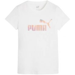 T-shirt Damski ESS+ Summer Daze. Białe t-shirty damskie Puma, l, bez wzorów, bez kołnierzyka. Za 154.99 zł.