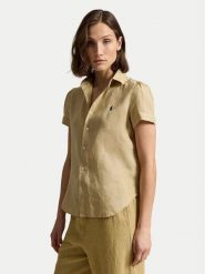 Polo Ralph Lauren Koszula 211973366507 Beżowy Regular Fit. Brązowe koszule damskie Polo Ralph Lauren, l, bez wzorów, ze lnu, bez kołnierzyka, bez ramiączek. Za 729.99 zł.