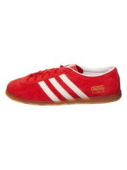 Adidas Skórzane sneakersy "Gazelle" w kolorze czerwonym rozmiar: 38 2/3. Czerwone obuwie sportowe damskie Adidas, bez zapięcia. Za 298.67 zł.