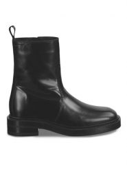 Gant Botki 27541334 Czarny. Czarne botki damskie Gant, ze skóry, bez obcasa, na płaskiej podeszwie, bez zapięcia. Za 649.99 zł.