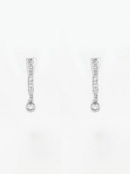 DIAMANTA Złote kolczyki-kreole "Créoles Charms" z diamentami rozmiar: onesize. Szare kolczyki damskie DIAMANTA, z diamentem, złote. Za 1,187.99 zł.