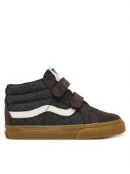 Vans Sneakersy SK8-Mid Reissue V VN000CQ0BLK1 Czarny. Czarne buty sportowe chłopięce Vans, ze skóry, bez zapięcia. Za 199.99 zł.