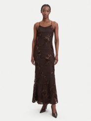 Vero Moda Sukienka koktajlowa VmQuinn 10348532 Brązowy Regular Fit. Brązowe sukienki damskie Vero Moda, bez wzorów, z syntetyku, wizytowe, bez ramiączek. Za 319.99 zł.