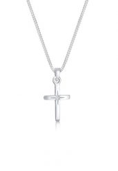 Elli Damska zawieszka krzyżyk wygrawerowana gwiazda w srebrze 925 Sterling Silver Naszyjniki 1 ct Damski. Szare naszyjniki damskie Elli, pozłacane. Za 211.64 zł.