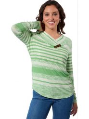 WITT WEIDEN Koszulka w kolorze zielono-białym rozmiar: 50. Zielone bluzki damskie WITT WEIDEN, bez wzorów, bez kołnierzyka, bez ramiączek. Za 56.99 zł.