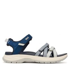 Sandały Teva. Niebieskie sandały damskie Teva, bez wzorów, bez obcasa, bez zapięcia. Za 409.99 zł.