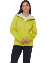 Mammut Kurtka softshellowa "Ultimate VIII SO" w kolorze żółtym rozmiar: M. Żółte kurtki sportowe damskie Mammut, m, bez wzorów, z materiału, bez kaptura. Za 624.95 zł.
