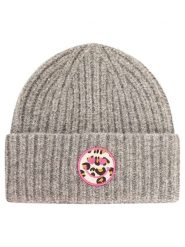 Zwillingsherz Czapka "Leo Smiley" w kolorze szarym rozmiar: onesize. Szare czapki damskie Zwillingsherz, bez wzorów, z materiału. Za 129.95 zł.