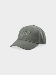 4F Czapka z daszkiem strapback uniseks - oliwkowy/khaki S/M. Brązowe czapki z daszkiem damskie 4F, na lato, bez wzorów, z syntetyku. W wyprzedaży za 29.99 zł.