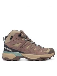 Salomon Trekkingi X Ultra 360 Ltr Mid Gtx W L49158400 Khaki. Brązowe obuwie trekkingowe damskie Salomon, z materiału, bez zapięcia. Za 709.99 zł.