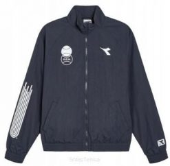 Kurtka tenisowa Diadora Track Jacket Sports. Niebieskie kurtki damskie Diadora, s, bez wzorów, z dresówki, bez kaptura. Za 265.30 zł.