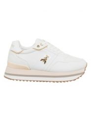 Patrizia Pepe Skórzane sneakersy w kolorze biało-jasnoróżowym rozmiar: 40. Białe obuwie sportowe damskie Patrizia Pepe, bez zapięcia. Za 295.66 zł.