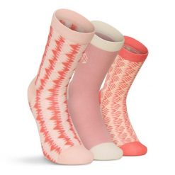 Skarpetki bawełniane 3-pak Lifestyle Siroko Monogram Pink. Czerwone skarpetki damskie SIROKO, bez wzorów, z bawełny. Za 75.00 zł.