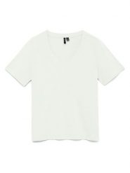 Vero Moda Koszulka w kolorze białym rozmiar: XS. Białe bluzki damskie Vero Moda, xs, bez wzorów, z bawełny, bez kołnierzyka, bez ramiączek. Za 39.99 zł.