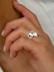 Eclat d'Argent Srebrny pierścionek rozmiar: 60. Szare pierścionki damskie Eclat d'Argent, srebrne. Za 237.17 zł.