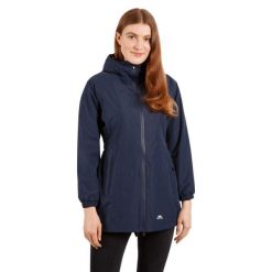 Kurtka Damska Wodoodporna. Niebieskie kurtki damskie Trespass, l, bez wzorów, z materiału, z kapturem. Za 282.99 zł.