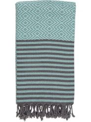 Samimi Chusta hammam w kolorze miętowym - 180 x 100 cm rozmiar: onesize. Zielone chusty damskie Samimi, bez wzorów, z bawełny. Za 60.99 zł.