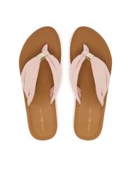 Tommy Hilfiger Japonki Th Ltr Footbed Summer Sandal FW0FW09194 Różowy. Czerwone klapki damskie Tommy Hilfiger, bez wzorów, z materiału, bez obcasa, bez zapięcia. Za 229.99 zł.