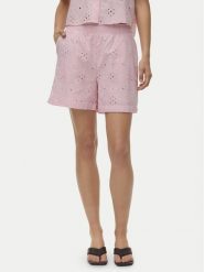 Vero Moda Szorty materiałowe Eliza 10346709 Różowy Regular Fit. Czerwone szorty damskie Vero Moda, bez wzorów, z bawełny. Za 159.99 zł.