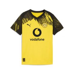 Młodzieżowa koszulka domowa Borussia Dortmund 25/26 PUMA Faster Yellow Black. Czarna koszulki damskie Puma, m, bez wzorów, bez kołnierzyka, bez ramiączek. Za 349.00 zł.