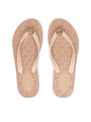 MICHAEL Michael Kors Japonki Posie Flip Flop 40S6PSFA2Q Różowy. Czerwone klapki damskie MICHAEL Michael Kors, bez wzorów, z syntetyku, bez obcasa, bez zapięcia. Za 319.99 zł.