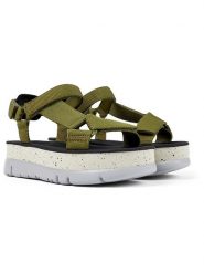 Camper Sandały w kolorze khaki na koturnie rozmiar: 41. Brązowe sandały damskie Camper, bez wzorów, z otwartym noskiem, bez obcasa, na koturnie, bez zapięcia. Za 254.74 zł.
