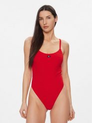 Calvin Klein Swimwear Strój kąpielowy KW0KW02475 Czerwony. Czerwone stroje jednoczęściowe Calvin Klein Swimwear, bez wzorów, z syntetyku. Za 249.99 zł.