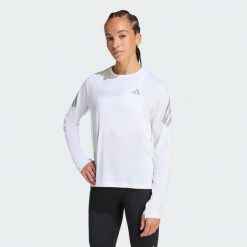Koszulka z długim rękawem adi365 CLIMACOOL. Białe koszulki damskie Adidas, bez wzorów, bez kołnierzyka, bez ramiączek. Za 179.00 zł.