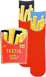 Skarpety Tastic Skarpetki unisex 2-pak Pommes Giftbox Red. Czerwone skarpetki damskie Erima, bez wzorów, z bawełny. Za 111.99 zł.