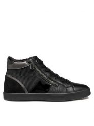Geox Sneakersy D Blomiee D466HF 00422 C9997 Czarny. Czarne obuwie sportowe damskie Geox, ze skóry, bez zapięcia. Za 449.99 zł.