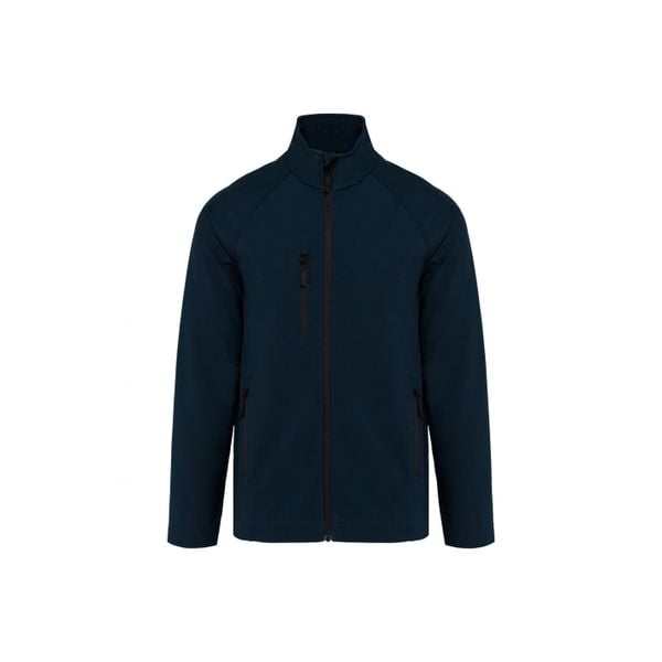 Ekologiczna 3-warstwowa kurtka Kariban Softshell. Niebieskie kurtki damskie KARIBAN, m, bez wzorów, z poliesteru, bez kaptura. Za 162.00 zł.