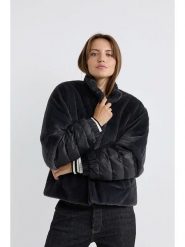 Josephine & Co Kurtka przejściowa "Adriana" w kolorze antracytowym rozmiar: 42. Czarne kurtki damskie Josephine & Co, bez wzorów, bez kaptura. Za 325.79 zł.