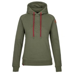 Bluza damska Kilpi SOHEY-W. Zielone bluzy damskie Kilpi, bez wzorów, z bawełny, z kapturem. Za 173.00 zł.