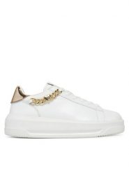 LOVE MOSCHINO Sneakersy JA15505G0MIAP10A Biały. Białe obuwie sportowe damskie Love Moschino, ze skóry, bez zapięcia. Za 539.99 zł.