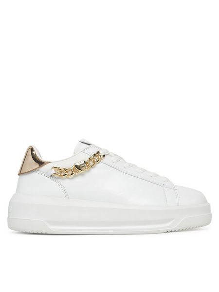 LOVE MOSCHINO Sneakersy JA15505G0MIAP10A Biały. Białe obuwie sportowe damskie Love Moschino, ze skóry, bez zapięcia. Za 439.99 zł.