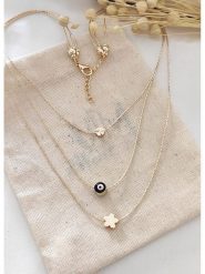 Atelier MIU Pozłacany naszyjnik z elementami ozdobnymi - dł. 42 cm rozmiar: onesize. Żółte naszyjniki damskie atelier MIU, pozłacane. Za 61.17 zł.