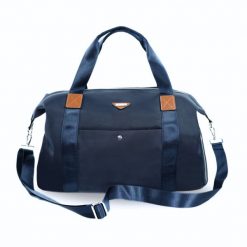 Torba podróżna na ramię damska FB50 Lundra granatowa. Niebieskie torby na laptopa Solier, bez wzorów, z materiału, duże. Za 229.00 zł.