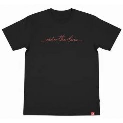 Odzież T-shirts unisex SkatePro RIDE THE LINE Koszulka - M - Czarny. Czarna bluzki damskie SKATEPRO, m, bez wzorów, eleganckie, bez kołnierzyka, bez ramiączek. Za 119.99 zł.