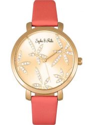 Sophie & Freda Zegarek kwarcowy "Key West" w kolorze złoto-koralowym rozmiar: onesize. Różowe, analogowe zegarki damskie Sophie & Freda, złote. Za 152.99 zł.