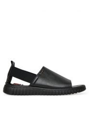 Go Soft Sandały LA319143-6 Czarny. Czarne sandały damskie GO SOFT, bez wzorów, z materiału, bez obcasa, na płaskiej podeszwie, bez zapięcia. Za 139.99 zł.