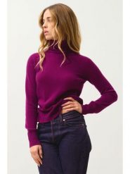 AUTHENTIC CASHMERE Kaszmirowy golf "Cassy" w kolorze fioletowym rozmiar: XL. Różowe golfy damskie AUTHENTIC CASHMERE, xl, bez wzorów, z kaszmiru, bez ramiączek. Za 357.63 zł.