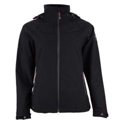 Kurtka damska Peak Mountain Softshell Acelsiorunn. Czarne kurtki damskie Peak Mountain, bez wzorów, z softshellu. W wyprzedaży za 312.50 zł.