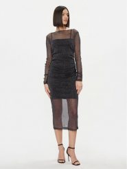 Please Sukienka koktajlowa A1WCCFQ000 Czarny Slim Fit. Czarne sukienki damskie Please, bez wzorów, z syntetyku, wizytowe, bez ramiączek. Za 179.99 zł.