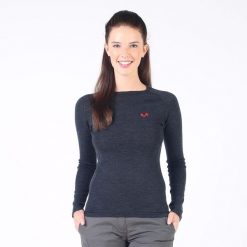 Alize - damska koszulka termoaktywna 100% merino (195 g/m²). Szare koszulki damskie WOOLONA, m, bez wzorów, z wełny, bez kołnierzyka, bez ramiączek. W wyprzedaży za 297.00 zł.