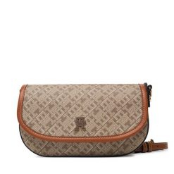 Torebka Tommy Hilfiger. Brązowe listonoszki damskie Tommy Hilfiger, bez wzorów, bez dodatków. Za 649.99 zł.
