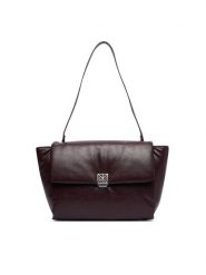 Calvin Klein Torebka Emblem Hw Padded Satchel LV04F3615G Bordowy. Czerwone torebki klasyczne damskie Calvin Klein, ze skóry, bez dodatków. Za 649.99 zł.