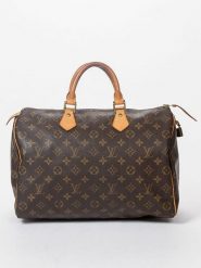 Louis Vuitton Torebka "Speedy 30" w kolorze brązowym - 30 x 21 x 17 cm rozmiar: onesize. Brązowe torebki klasyczne damskie Louis Vuitton, z materiału, bez dodatków. Za 4,493.99 zł.