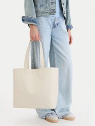 Guess Jeans Torebka CWBEO-GUESS-B-010-09 Écru. Białe shopper bag Guess Jeans, z jeansu, bez dodatków. Za 249.99 zł.