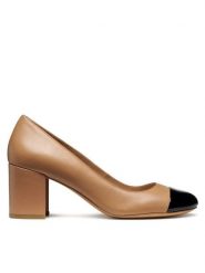 Geox Czółenka D Virnilisa 65 D56YYC 0TU66 C0015 Beżowy. Brązowe czółenka damskie Geox, bez wzorów, ze skóry, bez obcasa. Za 359.99 zł.